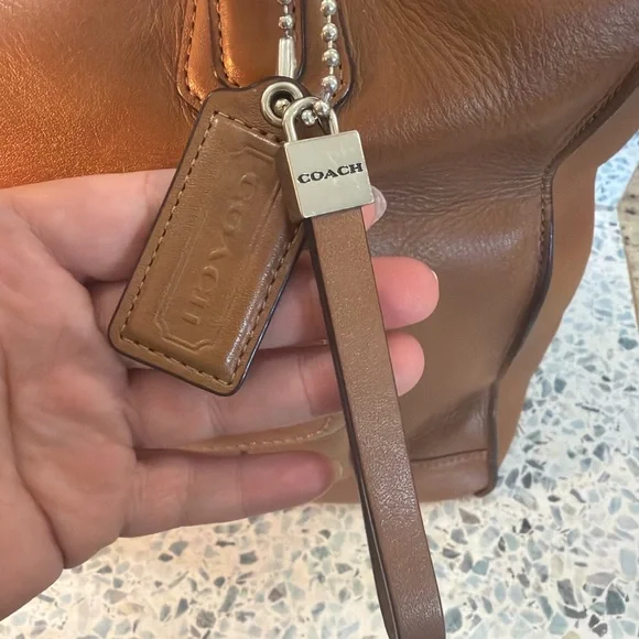 Coach Charlie Carryall Tote F27823 Brown Leather Legacy Shoulder Bag - Picture 8 of 11